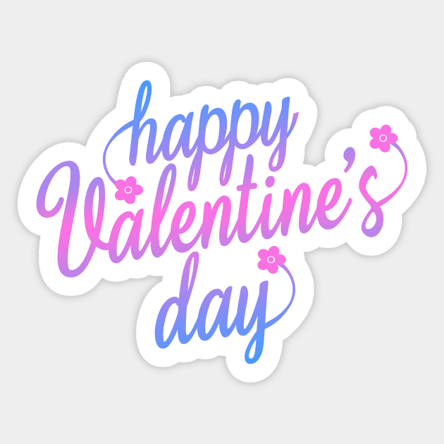 Cute Happy Valentine's Day Calligraphy Greeting Sticker by Jasmine Anderson